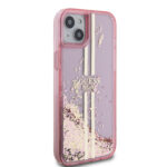 Guess “Liquid Glitter Gold Stripes" Ημιδιάφανη Θήκη προστασίας από σιλικόνη – iPhone 15 Plus (Ροζ – GUHCP15MLFCSEGP) - Image 5