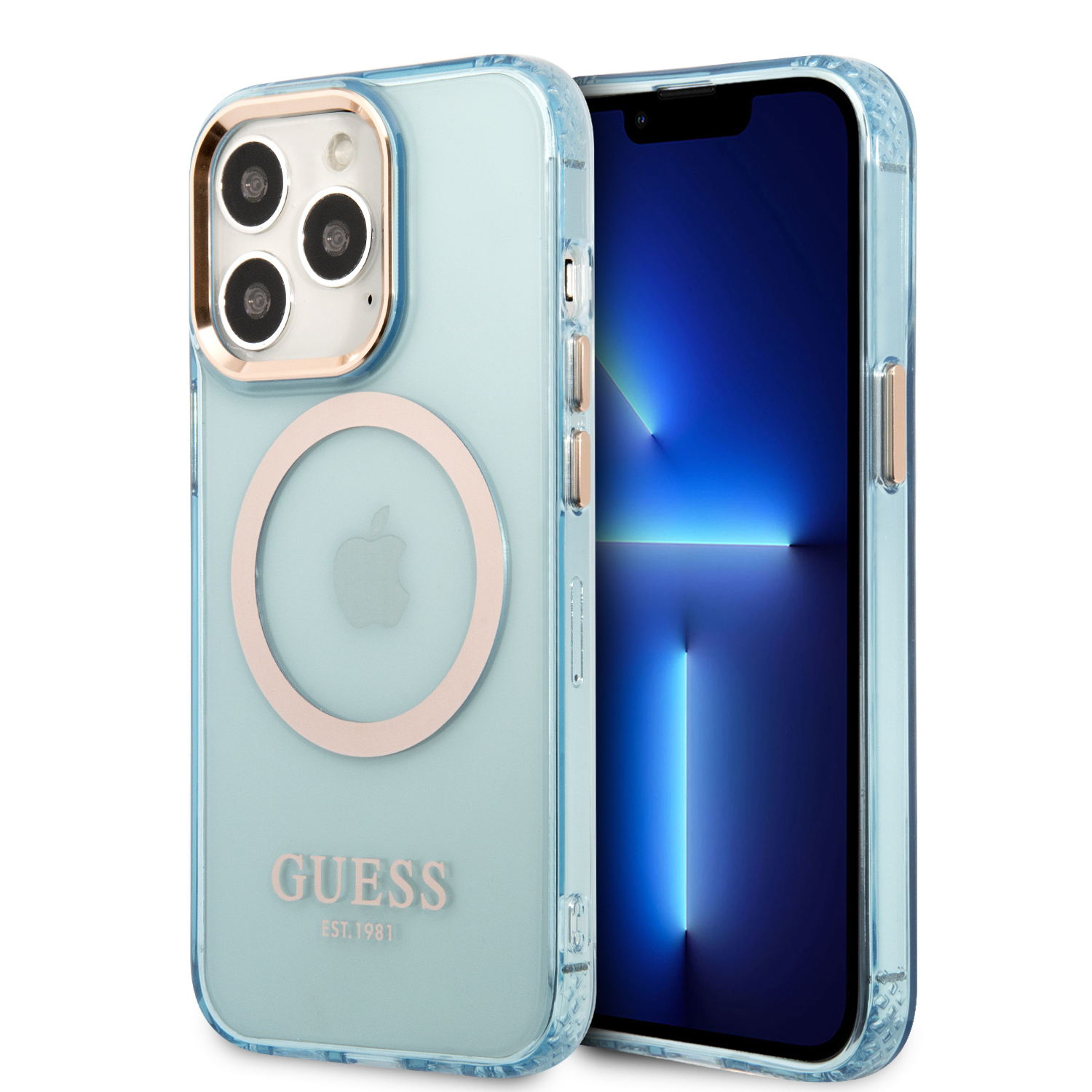 Guess “Gold Outline Collection” MagSafe Hard Case Θήκη προστασίας από σκληρό πλαστικό – iPhone 13 Pro Max (Μπλε – GUHMP13XHTCMB) Guess “Gold Outline Collection” MagSafe Hard Case Θήκη προστασίας από σκληρό πλαστικό – iPhone 13 Pro Max (Μπλε – GUHMP13XHTCMB)