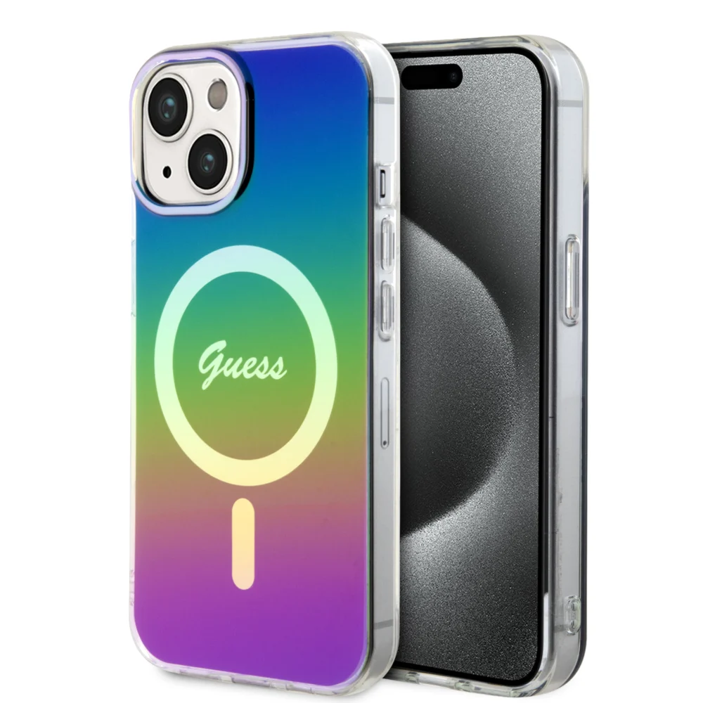 Guess Iridescent Magsafe Case Πολύχρωμη θήκη προστασίας από σκληρό πλαστικό – iPhone 15 (Rainbow Black – GUHMP15SHITSK) Guess Iridescent Magsafe Case Πολύχρωμη θήκη προστασίας από σκληρό πλαστικό – iPhone 15 (Rainbow Black – GUHMP15SHITSK)
