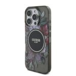 Guess Magsafe “Flowers with Pearl Strap” Hard Case Θήκη προστασίας από σκληρό πλαστικό – iPhone 16 Pro (Μαύρο – GUHMP16LHFWBRCESK) - Image 3