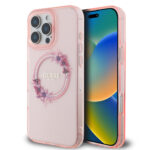 Guess Magsafe “Flower Wreath” Hard Case Θήκη προστασίας από σκληρό πλαστικό – iPhone 16 Pro (Ροζ – GUHMP16LHFWFCP) - Image 2