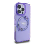 Guess Magsafe “Flower Wreath” Hard Case Θήκη προστασίας από σκληρό πλαστικό – iPhone 16 Pro (Μωβ – GUHMP16LHFWFCU) - Image 5