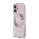 Guess Magsafe “Flower Wreath” Hard Case Θήκη προστασίας από σκληρό πλαστικό – iPhone 16 (Ροζ – GUHMP16SHFWFCP) - Image 3