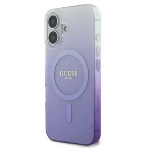 Guess Magsafe “Glitter Gradient” Hard Case Θήκη προστασίας από σκληρό πλαστικό – iPhone 16 (Μωβ – GUHMP16SHGRCELU) - Image 3
