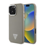 Guess Magsafe “Triangle Logo” Grained PU Case Θήκη προστασίας από δερματίνη – iPhone 16 Pro Max (Καφέ – GUHMP16XPGTSPSW) - Image 2