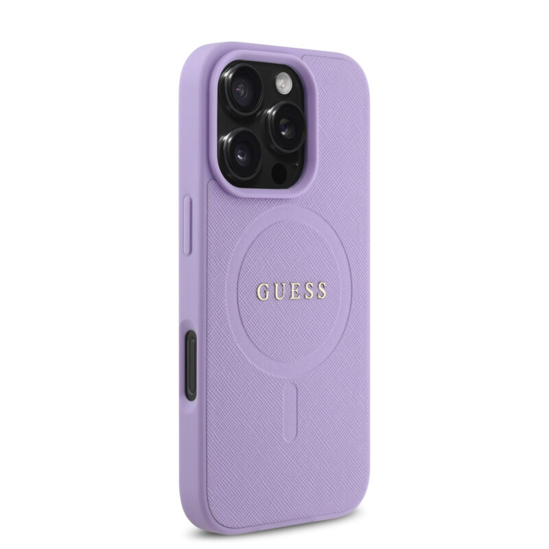 Guess Magsafe “Saffiano Collection" Hard Case Θήκη προστασίας από δερματίνη – iPhone 16 Pro Max (Μωβ – GUHMP16XPSAHMCU) - Image 5