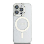 Guess IML Magsafe Case “Rhinestone Gold Lens + Screen” Θήκη προστασίας από σκληρό πλαστικό – iPhone 16 Pro (Clear/Glitter – GUOBPLTP16LHCMCGT) - Image 3