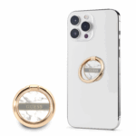 Guess 4G Ring Stand Μοντέρνο Pop Holder για smartphone σε λευκό/χρυσό/μάρμαρο - Image 2