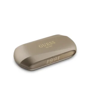 Guess Elongated Metallic Classic Printed Logo True Wireless ENC Earphones (Gold - GUTWSC2MCDSD)