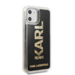 Karl Lagerfeld "Karl Logo Glitter Cover" Hard Case Θήκη προστασίας από σιλικόνη – iPhone 11 (Clear Glitter / Black / Gold) - Image 3