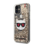 Karl Lagerfeld Liquid Glitter Case Choupette's Heads Θήκη προστασίας – iPhone 11 (Black/Glitter Gold) - Image 3