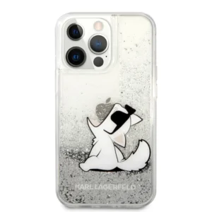 Karl Lagerfeld "Choupette Fun" Hard Case Θήκη προστασίας από σιλικόνη – iPhone 13 Pro Max (Clear/Glitter Silver) - Image 4