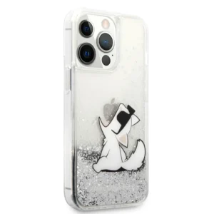 Karl Lagerfeld "Choupette Fun" Hard Case Θήκη προστασίας από σιλικόνη – iPhone 13 Pro Max (Clear/Glitter Silver) - Image 5