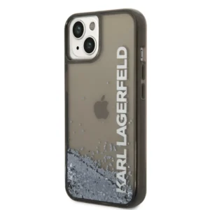Karl Lagerfeld Liquid Glitter Translucent Case Elongated Logo Θήκη προστασίας – iPhone 14 Plus (Clear Black/Glitter) - Image 3