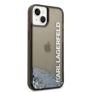 Karl Lagerfeld Liquid Glitter Translucent Case Elongated Logo Θήκη προστασίας – iPhone 14 Plus (Clear Black/Glitter) - Image 5