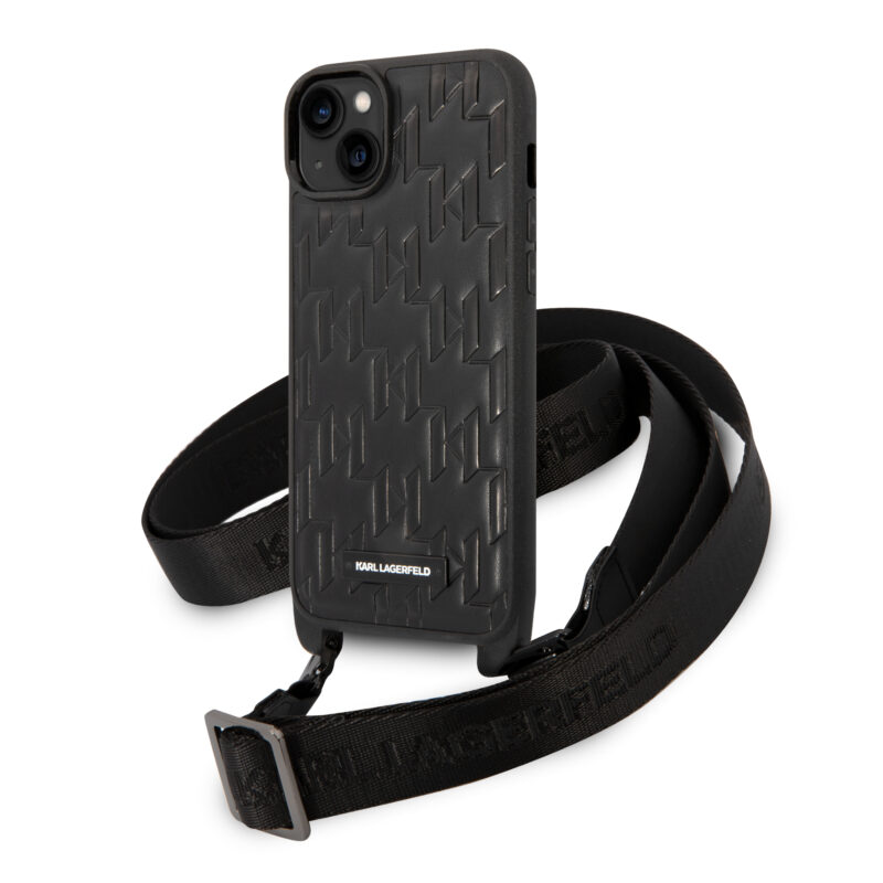Karl Lagerfeld Monogram Plaque Logo PU Leather Case Θήκη προστασίας από δερματίνη – iPhone 14 Plus (Μαύρο – KLHCP14MSTMMK) - Image 2