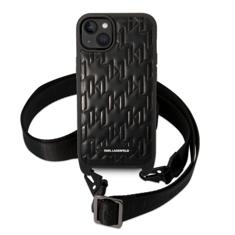 Karl Lagerfeld Monogram Plaque Logo PU Leather Case Θήκη προστασίας από δερματίνη – iPhone 14 Plus (Μαύρο – KLHCP14MSTMMK) - Image 3