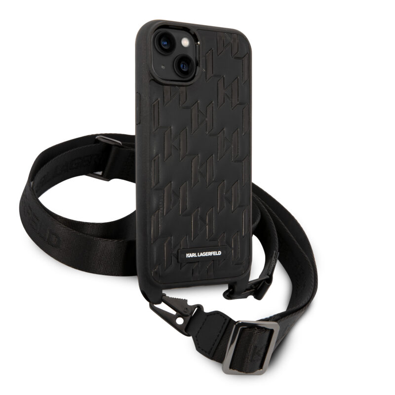 Karl Lagerfeld Monogram Plaque Logo PU Leather Case Θήκη προστασίας από δερματίνη – iPhone 14 Plus (Μαύρο – KLHCP14MSTMMK) - Image 4
