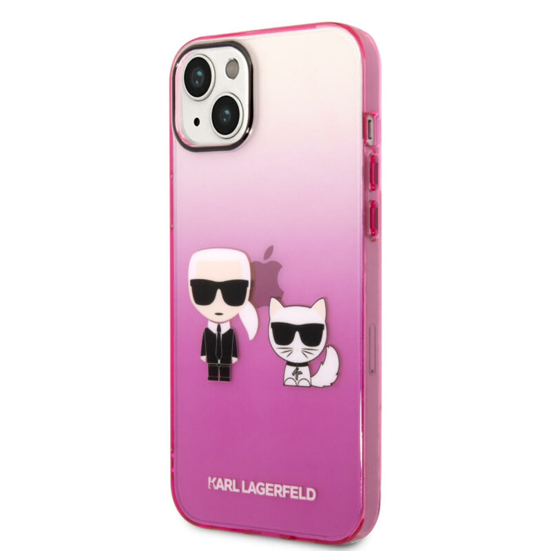 Karl Lagerfeld “Karl & Choupette” Back Cover Case Διάφανη Θήκη προστασίας από Liquid Silicone – iPhone 14 Plus (Pink) - Image 3