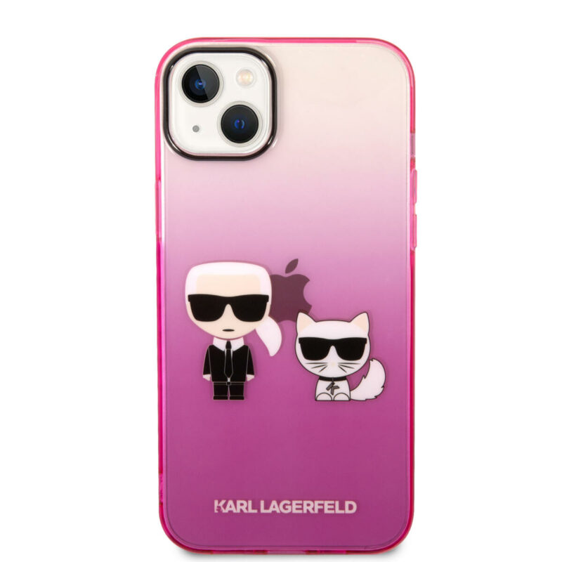 Karl Lagerfeld “Karl & Choupette” Back Cover Case Διάφανη Θήκη προστασίας από Liquid Silicone – iPhone 14 Plus (Pink) - Image 4
