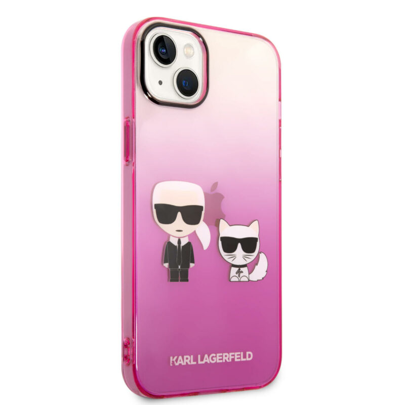Karl Lagerfeld “Karl & Choupette” Back Cover Case Διάφανη Θήκη προστασίας από Liquid Silicone – iPhone 14 Plus (Pink) - Image 5