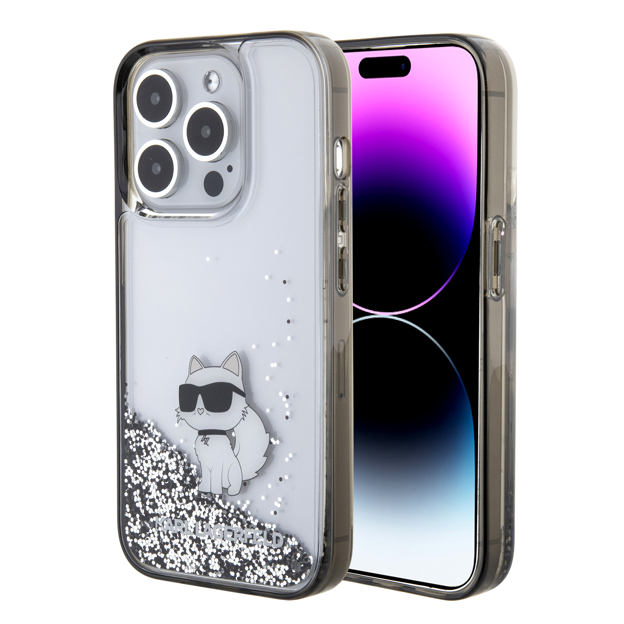 Karl Lagerfeld Ikonik Case Choupette Θήκη προστασίας από Liquid σιλικόνη – iPhone 15 Pro (Clear / Silver Glitter – KLHCP15LLKCNSK) Karl Lagerfeld Ikonik Case Choupette Θήκη προστασίας από Liquid σιλικόνη – iPhone 15 Pro (Clear / Silver Glitter – KLHCP15LLKCNSK)