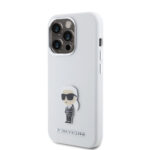 Karl Lagerfeld Ikonik Metal Pin Hard Case Θήκη προστασίας από σιλικόνη  – iPhone 15 Pro (White – KLHCP15LSMHKNPH) - Image 3