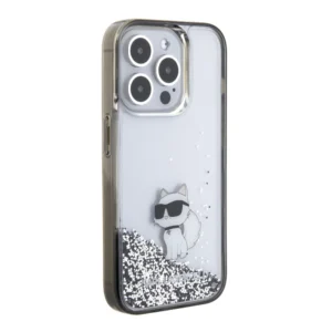 Karl Lagerfeld Ikonik Case Choupette Θήκη προστασίας από Liquid σιλικόνη – iPhone 15 Pro Max (Clear / Silver Glitter – KLHCP15XLKCNSK) - Image 5