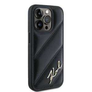 Karl Lagerfeld “Quilted Metal Signature Logo Collection” Case Θήκη προστασίας από δερματίνη – iPhone 15 Pro Max (Μαύρο – KLHCP15XPQDSMGK) - Image 5