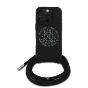 Karl Lagerfeld 3D Raised Round Logo Crossbody Case Θήκη προστασίας από σκληρό πλαστικό – iPhone 16 Pro (Μαύρο – KLHCP16L3DRKLCPCH) - Image 3