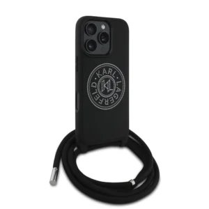 Karl Lagerfeld 3D Raised Round Logo Crossbody Case Θήκη προστασίας από σκληρό πλαστικό – iPhone 16 Pro (Μαύρο – KLHCP16L3DRKLCPCH) - Image 4