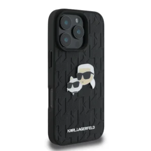 Karl Lagerfeld Monogram Ikonik Patch Saffiano Case Θήκη προστασίας από δερματίνη – iPhone 16 Pro (Μαύρο – KLHCP16LPGKLKCPK) - Image 5