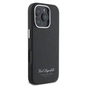 Karl Lagerfeld “Rue St.Guillaume Logo Collection” Θήκη προστασίας από σιλικόνη – iPhone 16 Pro (Μαύρο – KLHCP16LPGWCMKHK) - Image 5