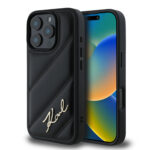Karl Lagerfeld “Quilted Metal Signature Logo Collection” Case Θήκη προστασίας από δερματίνη – iPhone 16 Pro (Μαύρο – KLHCP16LPQDSMGK) - Image 2