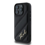Karl Lagerfeld “Quilted Metal Signature Logo Collection” Case Θήκη προστασίας από δερματίνη – iPhone 16 Pro (Μαύρο – KLHCP16LPQDSMGK) - Image 3