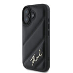 Karl Lagerfeld “Quilted Metal Signature Logo Collection” Case Θήκη προστασίας από δερματίνη – iPhone 16 (Μαύρο – KLHCP16SPQDSMGK) - Image 3