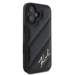Karl Lagerfeld “Quilted Metal Signature Logo Collection” Case Θήκη προστασίας από δερματίνη – iPhone 16 (Μαύρο – KLHCP16SPQDSMGK) - Image 5
