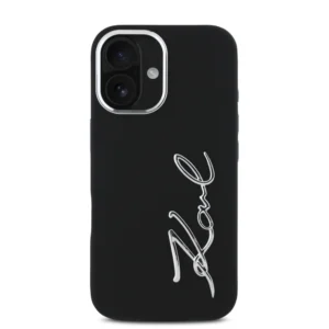 Karl Lagerfeld “Signature Metal Logo Collection” Hard Case Θήκη προστασίας από σιλικόνη – iPhone 16 (Μαύρο – KLHCP16SSCMSMVK) - Image 4