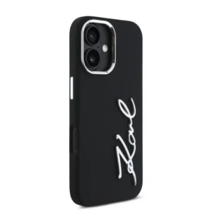 Karl Lagerfeld “Signature Metal Logo Collection” Hard Case Θήκη προστασίας από σιλικόνη – iPhone 16 (Μαύρο – KLHCP16SSCMSMVK) - Image 5