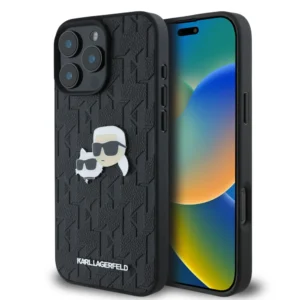 Karl Lagerfeld Monogram Ikonik Patch Saffiano Case Θήκη προστασίας από δερματίνη – iPhone 16 Pro Max (Μαύρο – KLHCP16XPGKLKCPK) - Image 2