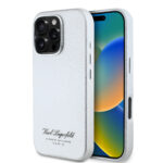 Karl Lagerfeld “Rue St.Guillaume Logo Collection” Θήκη προστασίας από σιλικόνη – iPhone 16 Pro Max (Γκρι – KLHCP16XPGWCMKHK)