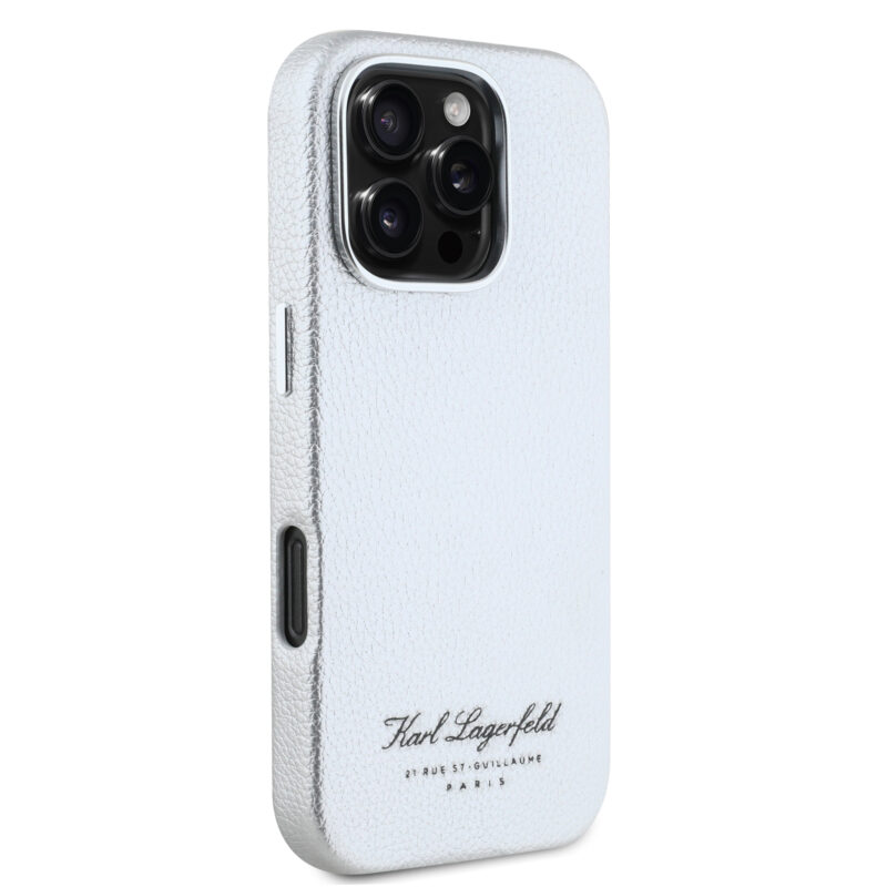 Karl Lagerfeld “Rue St.Guillaume Logo Collection” Θήκη προστασίας από σιλικόνη – iPhone 16 Pro Max (Γκρι – KLHCP16XPGWCMKHK) - Image 5