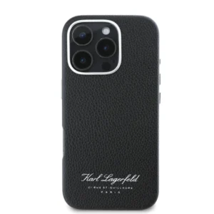 Karl Lagerfeld “Rue St.Guillaume Logo Collection” Θήκη προστασίας από σιλικόνη – iPhone 16 Pro Max (Μαύρο – KLHCP16XPGWCMKHK) - Image 4