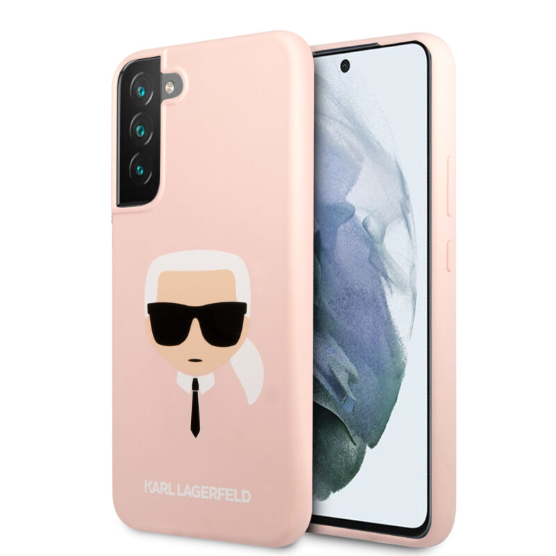 Karl Lagerfeld Saffiano Leather Hard Case Karl's Head Θήκη προστασίας από σιλικόνη – Samsung Galaxy S22 Plus (ροζ - KLHCS22MSLKHPI) - Image 2