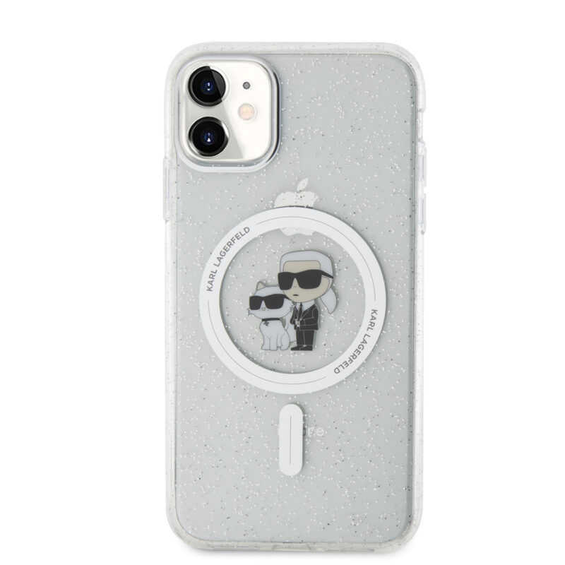 Karl Lagerfeld Magsafe Ringstand Case IML Karl+Choupette Θήκη προστασίας από σκληρό πλαστικό για iPhone 11 (Clear – KLHMN61HGKCNOT) - Image 4