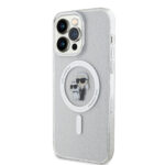 Karl Lagerfeld Magsafe Ringstand Case IML Karl+Choupette Θήκη προστασίας από σκληρό πλαστικό για iPhone 14 Pro Max (Glitter Clear – KLHMP14XHGKCNOT) - Image 4