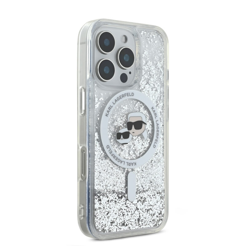 Karl Lagerfeld Magsafe Ringstand Liquid Glitter Hard Case Θήκη προστασίας από σκληρό πλαστικό – iPhone 16 Pro (Glitter Διάφανη – KLHMP16LLGKCSGH) - Image 5