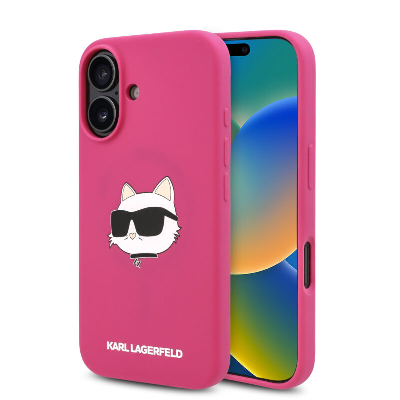 Karl Lagerfeld Magsafe Silicone Case "Choupette's Head" Θήκη προστασίας από σιλικόνη – iPhone 16 (Fuchsia – KLHMP16SSCHPPLF) - Image 2