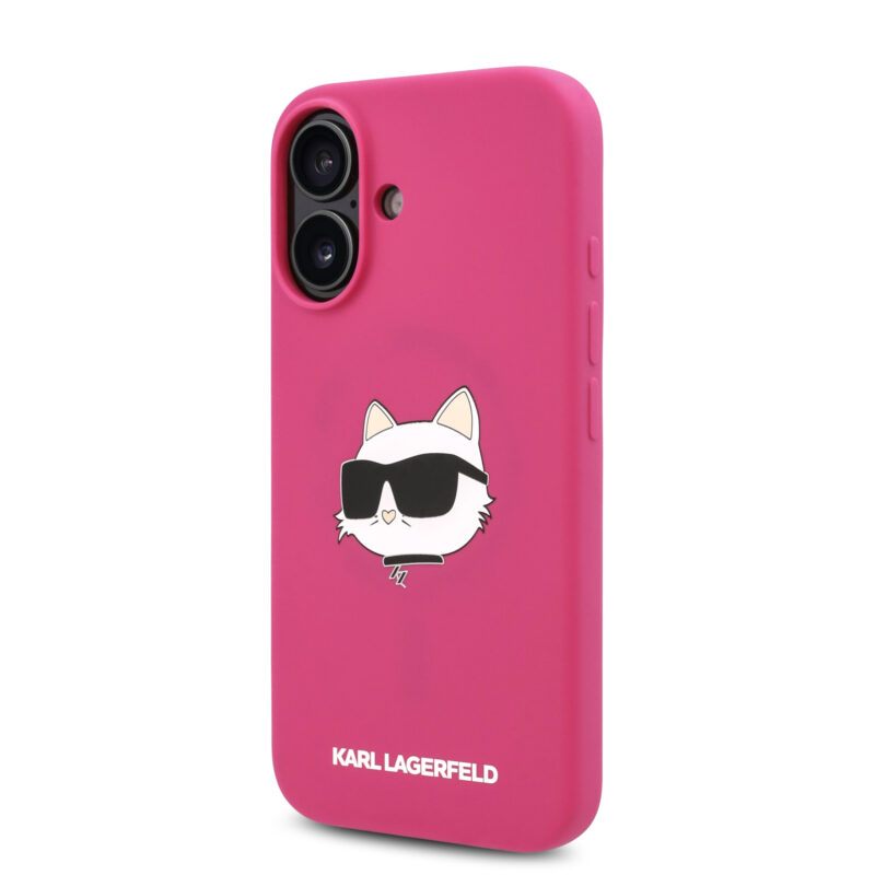 Karl Lagerfeld Magsafe Silicone Case "Choupette's Head" Θήκη προστασίας από σιλικόνη – iPhone 16 (Fuchsia – KLHMP16SSCHPPLF) - Image 3