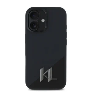 Karl Lagerfeld MagSafe Initial Metal Logo Silicone Case Θήκη προστασίας από σιλικόνη  – iPhone 16 (Μαύρο – KLHMP16SSCMKMPCK) - Image 4